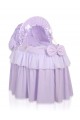 Culla vimini per bambole Little Princess viola