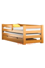 Letto scorrevole in legno massello con cassetto e materasso Pablo 190x80 cm