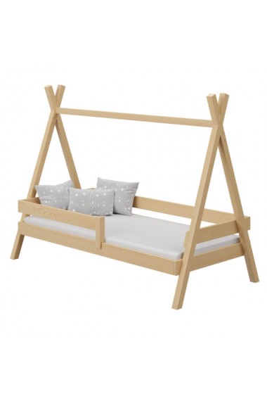 Letto singolo in legno di pino massello TIPI 180x90 cm