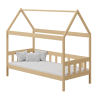 Letto singolo bambino in legno di pino massello Casetta 180x80 cm