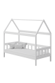 Letto singolo bambino in legno di pino massello Casetta 190x90 cm
