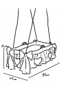 Culla vimini sospeso neonato