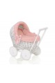 Carrozzina vimini per bambole
