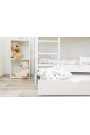 Letto a castello in legno massello Casper 200x80 cm