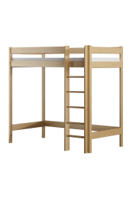 Letto a soppalco in legno di pino massello