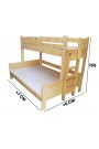 Letto a castello in legno massello Basilio