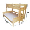 Letto a castello in legno massello Basilio