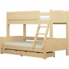 Letto a castello in legno massello Luis