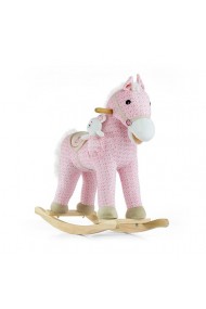 Cavallo a dondolo Pony rosa
