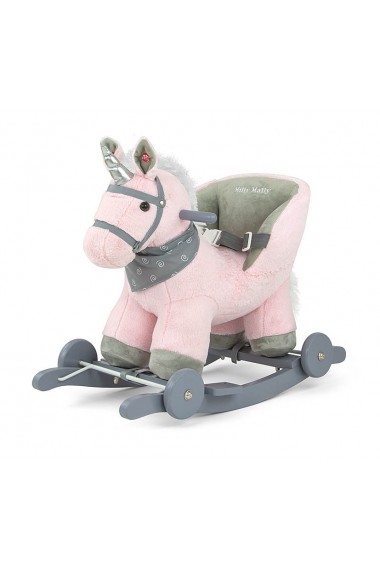 Cavallo a dondolo Polly Unicorno rosa